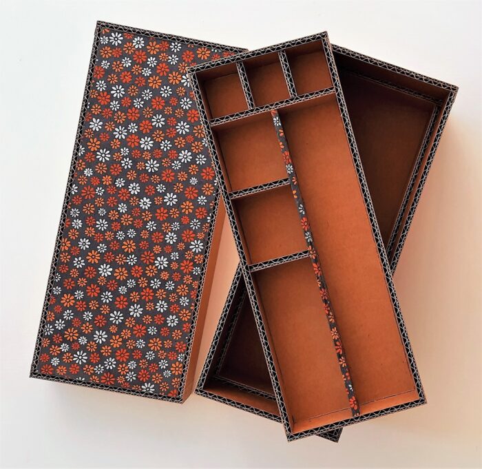 Coffret à bijoux deux niveaux