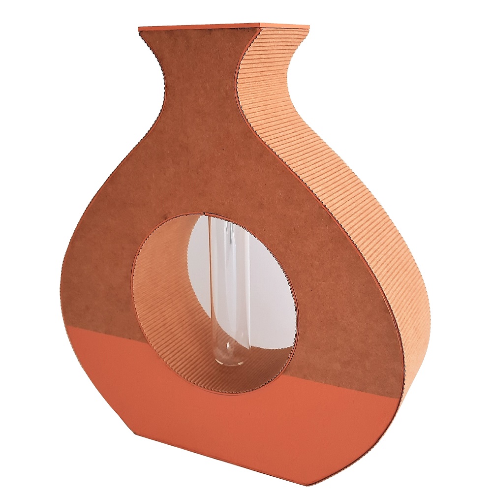 Vase en carton style Amphore, avec soliflore