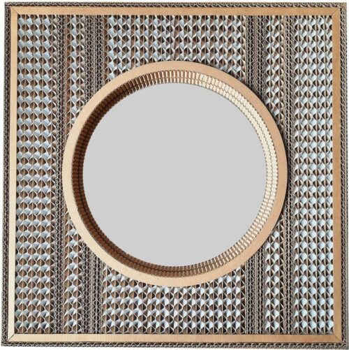 Miroir mural graphique blanc